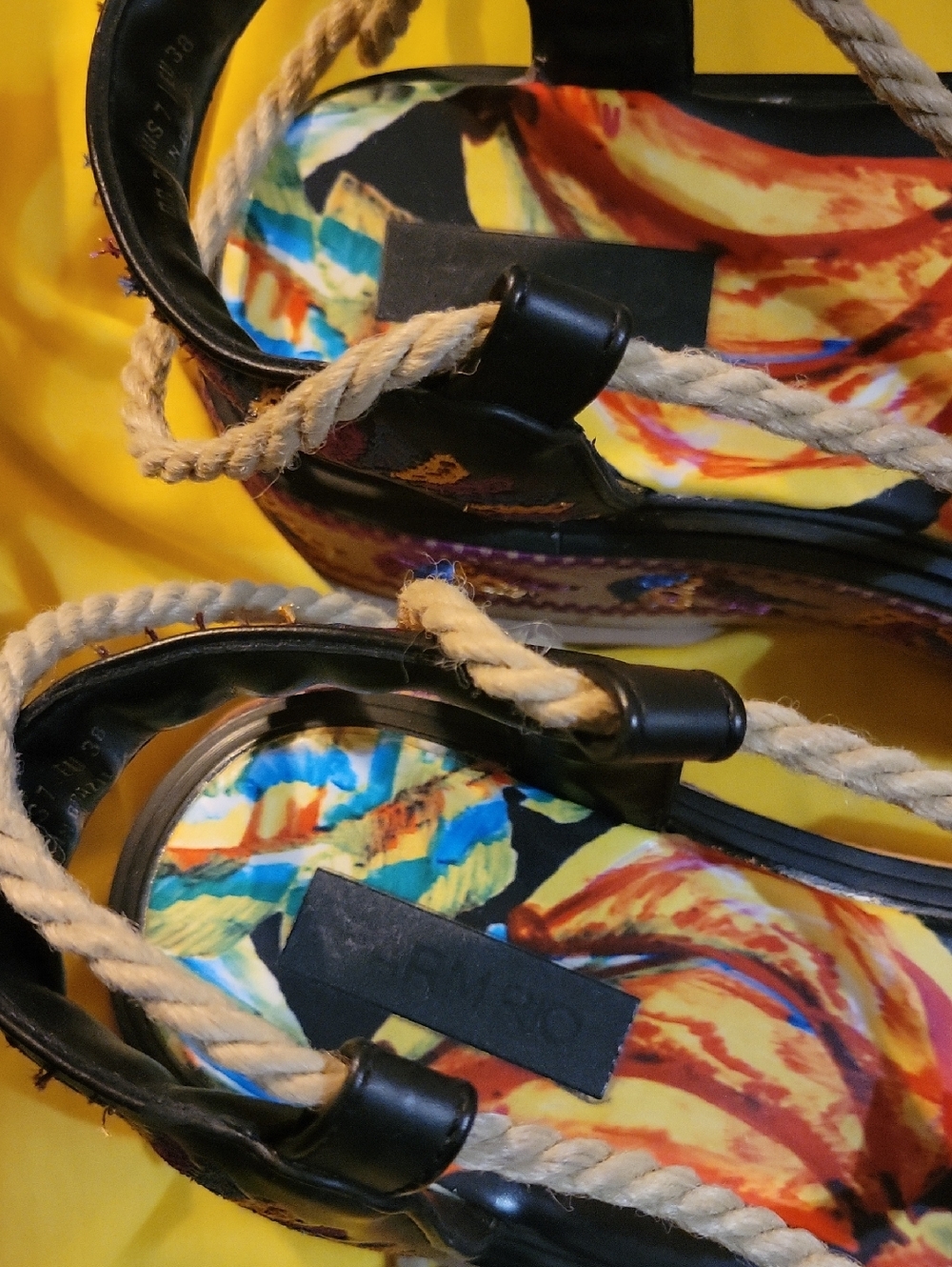 Farm Rio 2" Flatform/platform Sandals w Rubber Non-slip Sole. Size 38 Or 7 1/2 - Picture 3 of 9